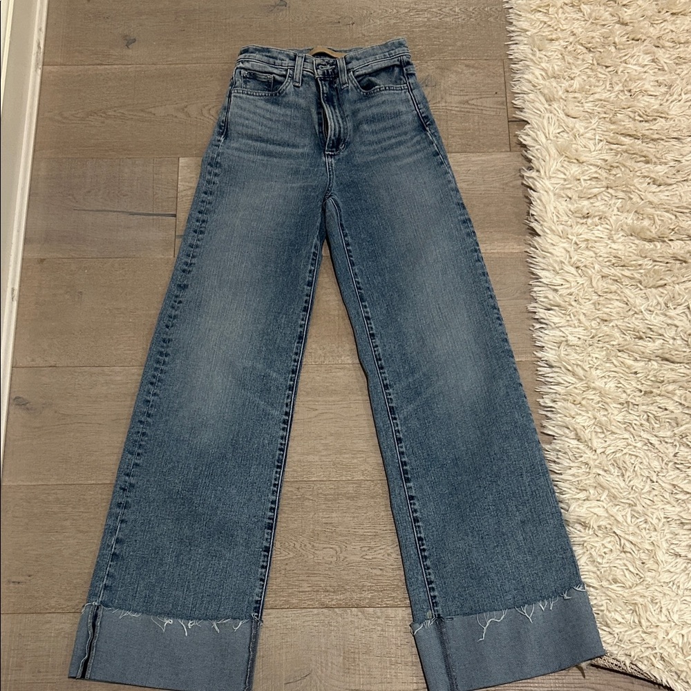 Joe's Jeans Wide Leg Flare Jeans in Medium Blue